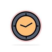 regarder le temps minuterie horloge abstrait cercle fond plat couleur icône vecteur