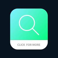 recherche de recherche bouton d'application mobile de base de l'interface utilisateur version de ligne android et ios vecteur