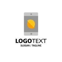 application désactivée modèle de logo d'entreprise mobile mobile désactivé couleur plate vecteur