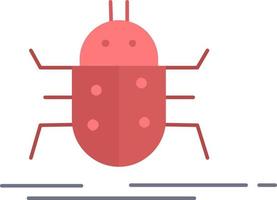 bug bugs insecte test virus plat couleur icône vecteur