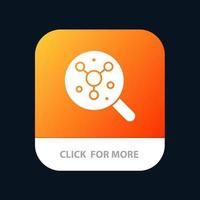 recherche atome molécule science bouton application mobile android et ios version glyphe vecteur