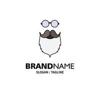 moustache hipster movember barbu hommes plat couleur icône vecteur