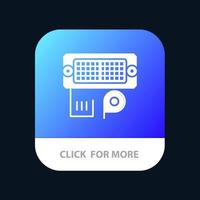 connexion de l'adaptateur entrée de données bouton d'application mobile version de glyphe android et ios vecteur