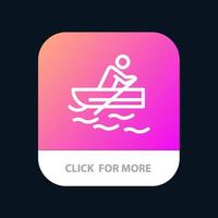 bateau aviron formation eau bouton application mobile version ligne android et ios vecteur