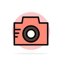 caméra image photo photo abstrait cercle fond plat couleur icône vecteur