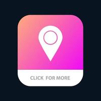 marqueur de localisation bouton d'application mobile version de glyphe android et ios vecteur