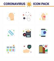 prévention des coronavirus 25 jeu d'icônes bleu santé fitness médicaments bactériens hygiène coronavirus viral 2019nov éléments de conception de vecteur de maladie