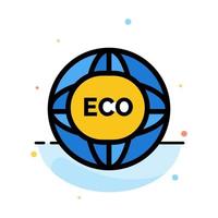 environnement global internet monde eco abstrait plat couleur icône modèle vecteur