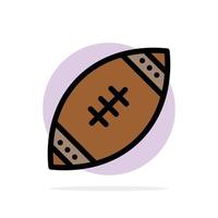 ballon américain football nfl rugby résumé cercle fond plat couleur icône vecteur