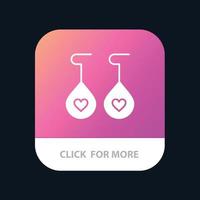 conception d'icône d'application mobile coeur d'amour vecteur