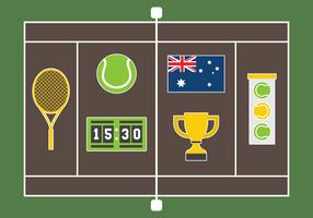 Illustration vectorielle de tennis australien gratuit vecteur