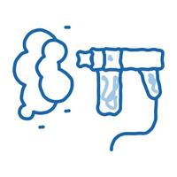 pompe de nettoyage de l'eau doodle icône illustration dessinée à la main vecteur