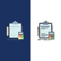 comptable bancaire calculatrice finance audit plat couleur icône vecteur