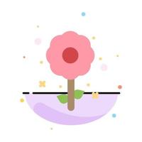 modèle d'icône de couleur plate abstraite de vacances de pâques fleur plante vecteur