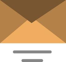 courrier e-mail texte plat couleur icône vecteur icône modèle de bannière