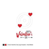 fond de lettrage de vecteur de carte happy valentines day