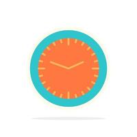 horloge bureau temps mur regarder abstrait cercle fond plat couleur icône vecteur