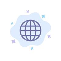 monde globe carte internet icône bleue sur fond de nuage abstrait vecteur