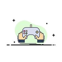 jeu jeu mobile divertissement application plat couleur icône vecteur