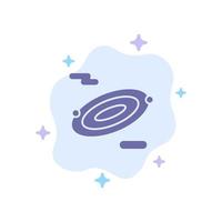 rotation science espace icône bleue sur fond de nuage abstrait vecteur