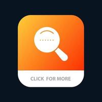 loupe recherche dote bouton application mobile version glyphe android et ios vecteur