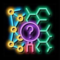 illustration d'icône de lueur au néon de chercheur en chimie vecteur