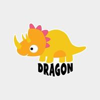 belle conception d'autocollant de dragon imprimable vecteur