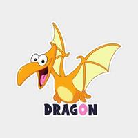 belle conception d'autocollant de dragon imprimable vecteur