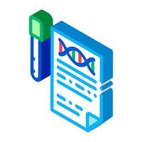 liste de tests de résultats flacon icône isométrique illustration vectorielle vecteur