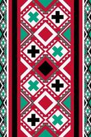 motif harmonieux ethnique géométrique coloré conçu pour le fond, le papier peint, les vêtements traditionnels, les tapis, les rideaux et la décoration de la maison. vecteur