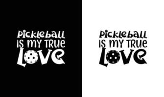 conception de t-shirt de citation de pickleball, typographie vecteur