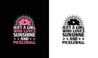 conception de t-shirt de citation de pickleball, typographie vecteur