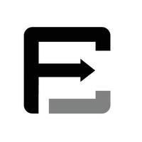 fc, ec modèle vectoriel de conception de logo de lettre initiale sur fond blanc