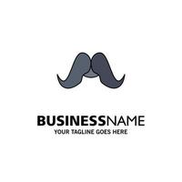 moustache hipster movember mâle hommes plat couleur icône vecteur