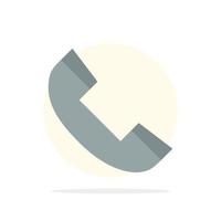 appeler contact téléphone téléphone abstrait cercle fond plat couleur icône vecteur