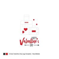 fond de lettrage de vecteur de carte happy valentines day