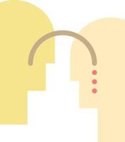 cerveau tête transfert d'esprit plat couleur icône vecteur icône modèle de bannière
