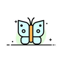 papillon liberté ailes d'insectes affaires ligne plate remplie icône vecteur modèle de bannière