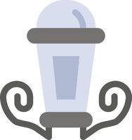 lumière nuit lampe lanterne plat couleur icône vecteur icône modèle de bannière