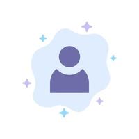 icône bleue de base de l'utilisateur avatar sur fond de nuage abstrait vecteur
