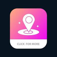 emplacement navigation place bouton application mobile version de glyphe android et ios vecteur