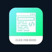 texte de conception web bouton d'application mobile version de glyphe android et ios vecteur