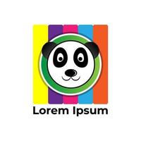 illustration de modèle de stock vectoriel de conception de logo panda. élément de conception de logo panda moderne coloré