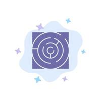 labyrinthe carte labyrinthe stratégie modèle icône bleue sur fond de nuage abstrait vecteur