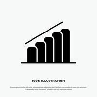 graphique rapport d'avancement analyse solide glyphe icône vecteur