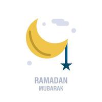 icônes de ramadan prière de l'islam musulman et icônes de fine ligne de ramadan kareem définir des symboles de style plat moderne isolés sur blanc pour l'infographie ou l'utilisation du web vecteur