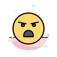 emojis émotion faible sentiment abstrait modèle d'icône de couleur plate vecteur