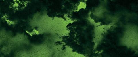 arrière-plan coloré à l'aquarelle d'un ciel coucher de soleil abstrait avec des nuages gonflés dans un design de couleur vert et noir vif. design aquarelle moderne lavage texture peinte aqua gros plan, grungy vecteur