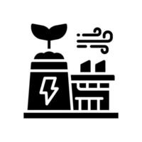 icône d'usine verte pour votre site Web, mobile, présentation et création de logo. vecteur
