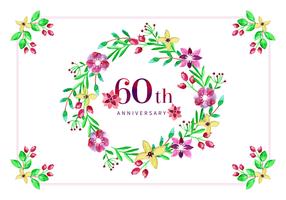 Vecteur gratuit 60e anniversaire